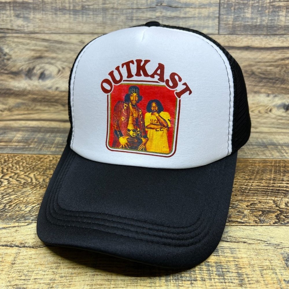 Outkast Mens Trucker Hat Black Snapback 1992 Hip Hop 90s Rap Retro Baseball Cap